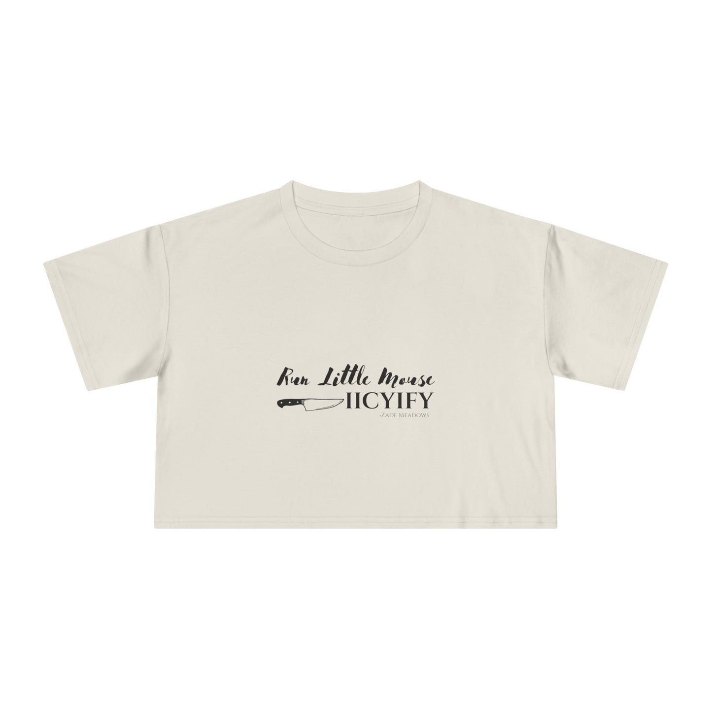 Run Little Mouse Light Crop Tee
