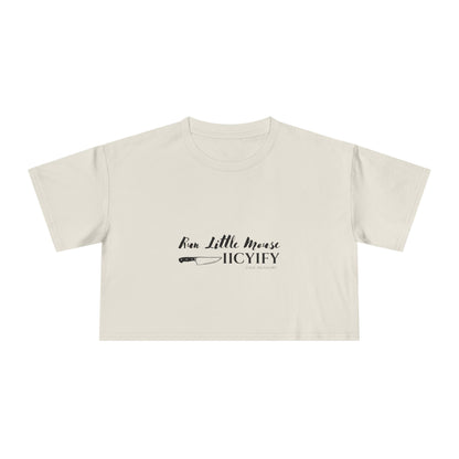 Run Little Mouse Light Crop Tee