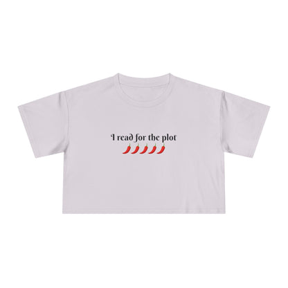 I Read For The Plot Crop Tee
