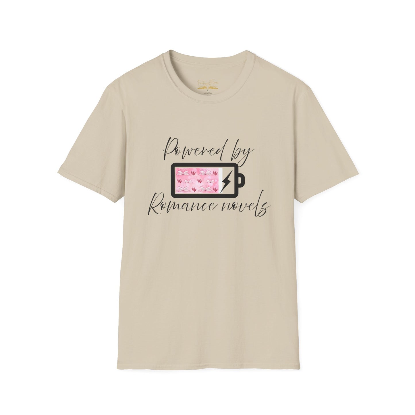 Powered By Romance Novels Cotton T-Shirt