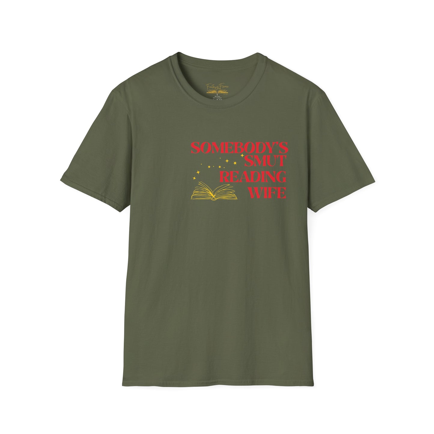 Somebody's Smut Reading Wife Cotton (red script) T-Shirt
