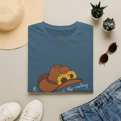 Ride The Cowboy (white script) cotton T-shirt