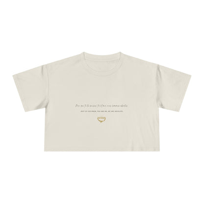 Officially Licensed French Tobias Black Script Crop Tee