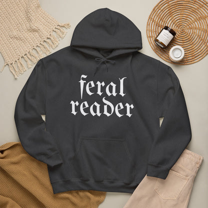 Feral Reader (white script) Hoodie