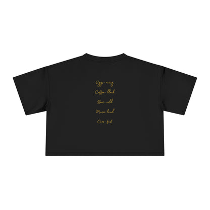 Officially Licensed Dom's List Gold Script Crop Tee