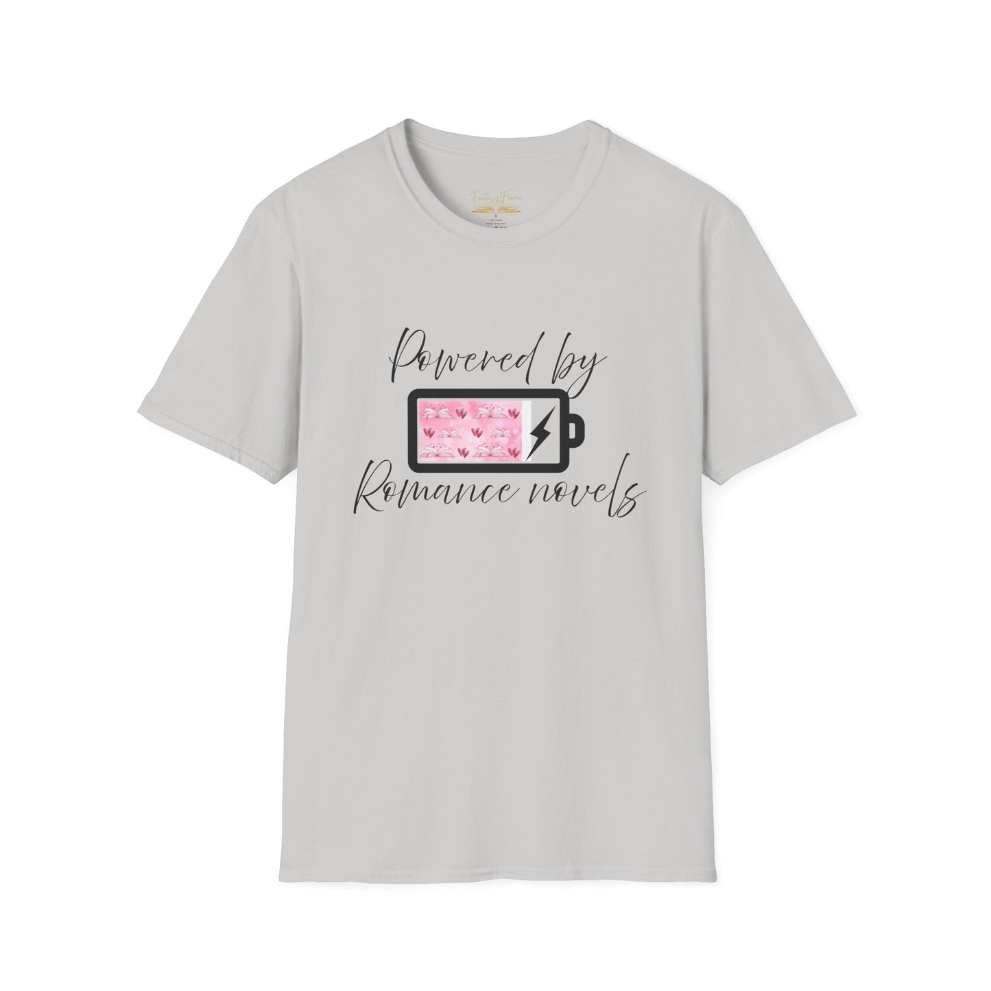 Powered By Romance Novels Cotton T-Shirt