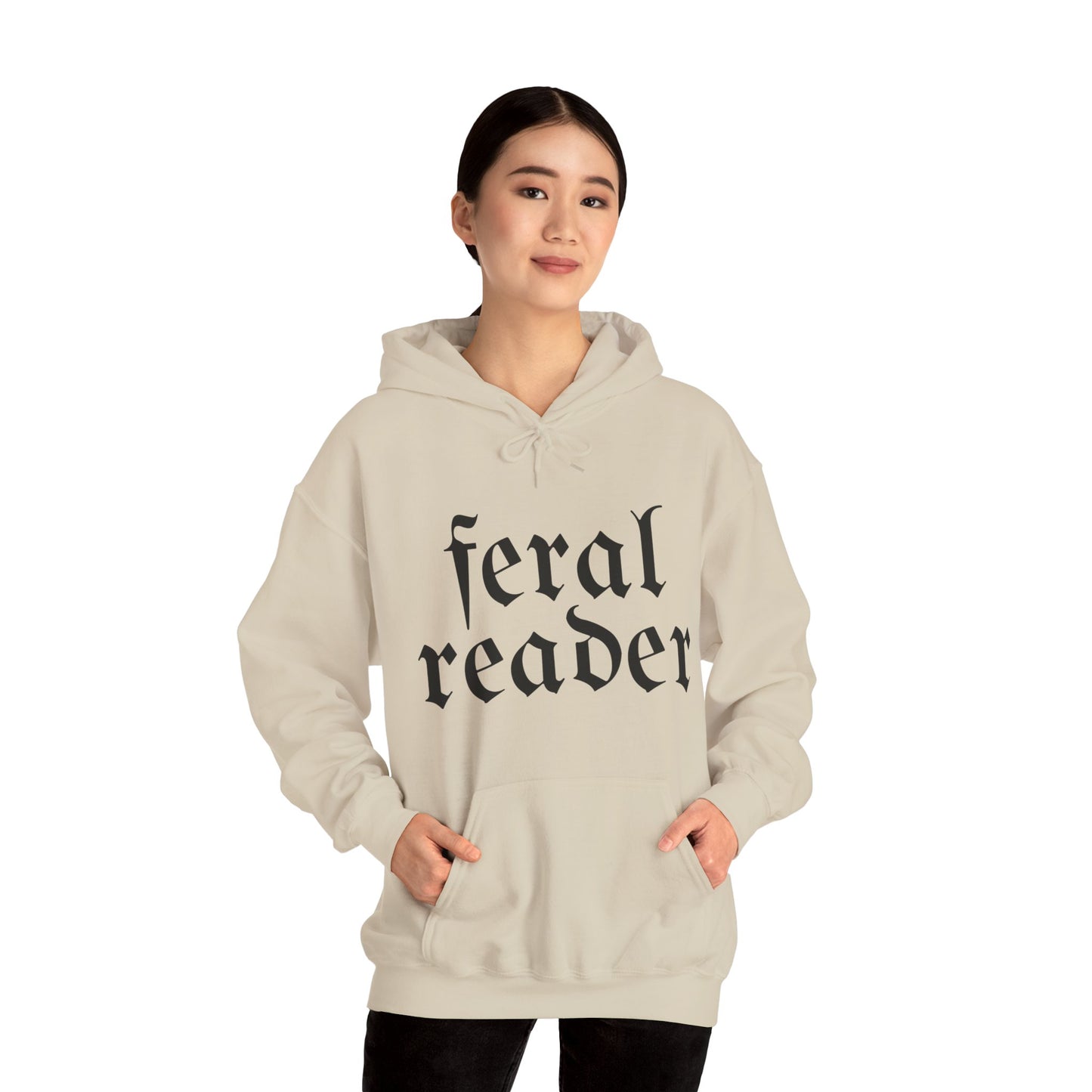 Feral Reader (black script) Hoodie