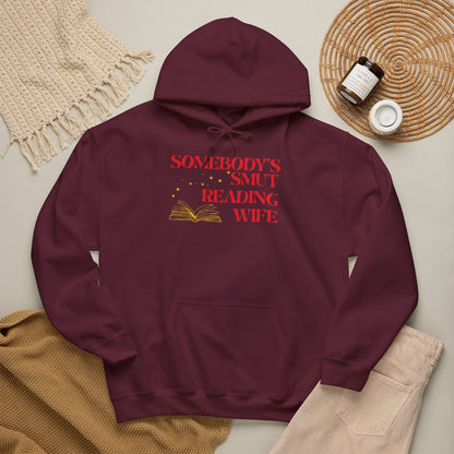 Somebody's Smut Reading Wife (yellow book) Hoodie