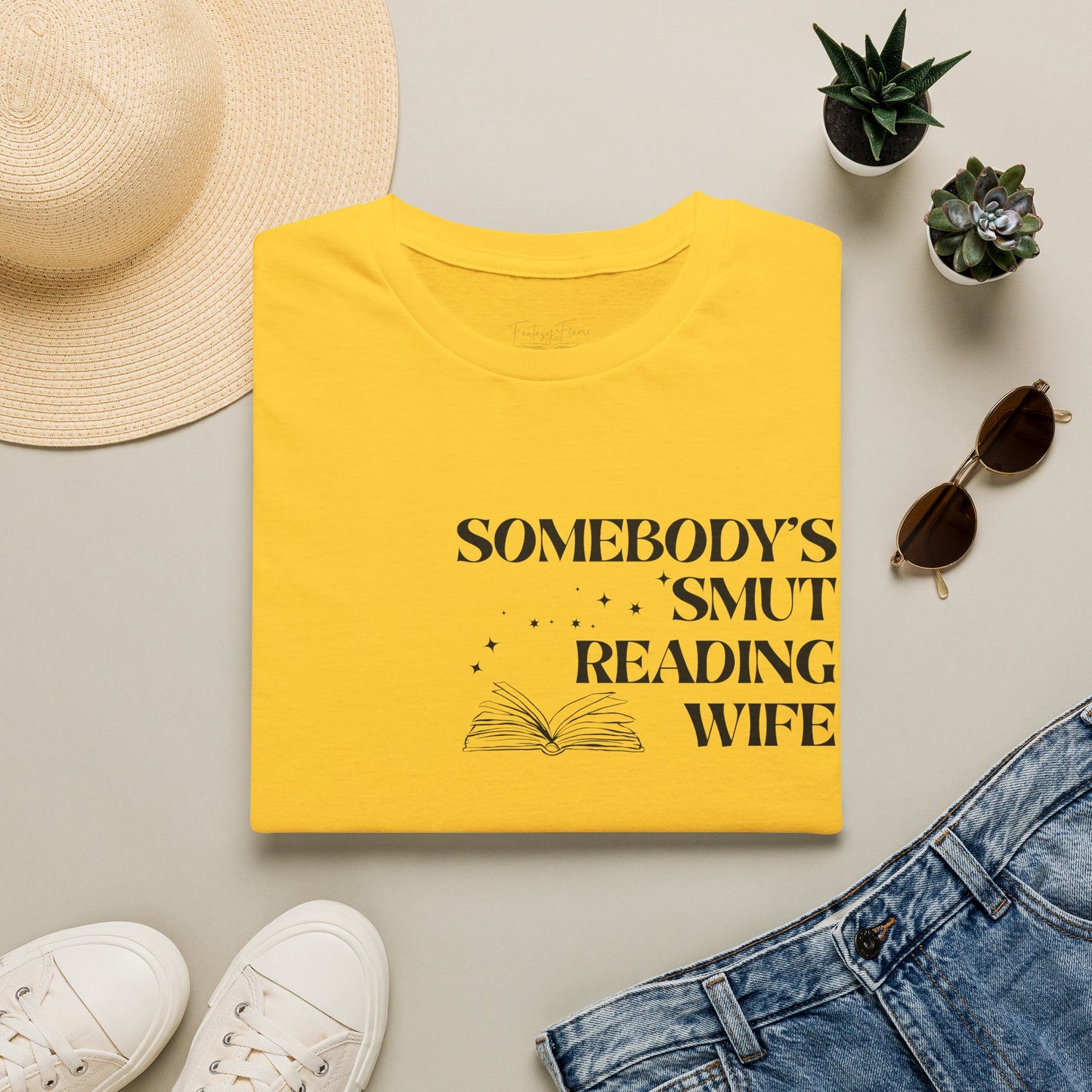 Somebody's Smut Reading Wife Cotton T-Shirt
