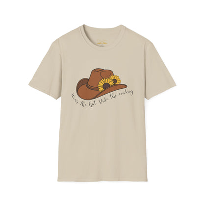 Ride The Cowboy (black script) cotton T-shirt