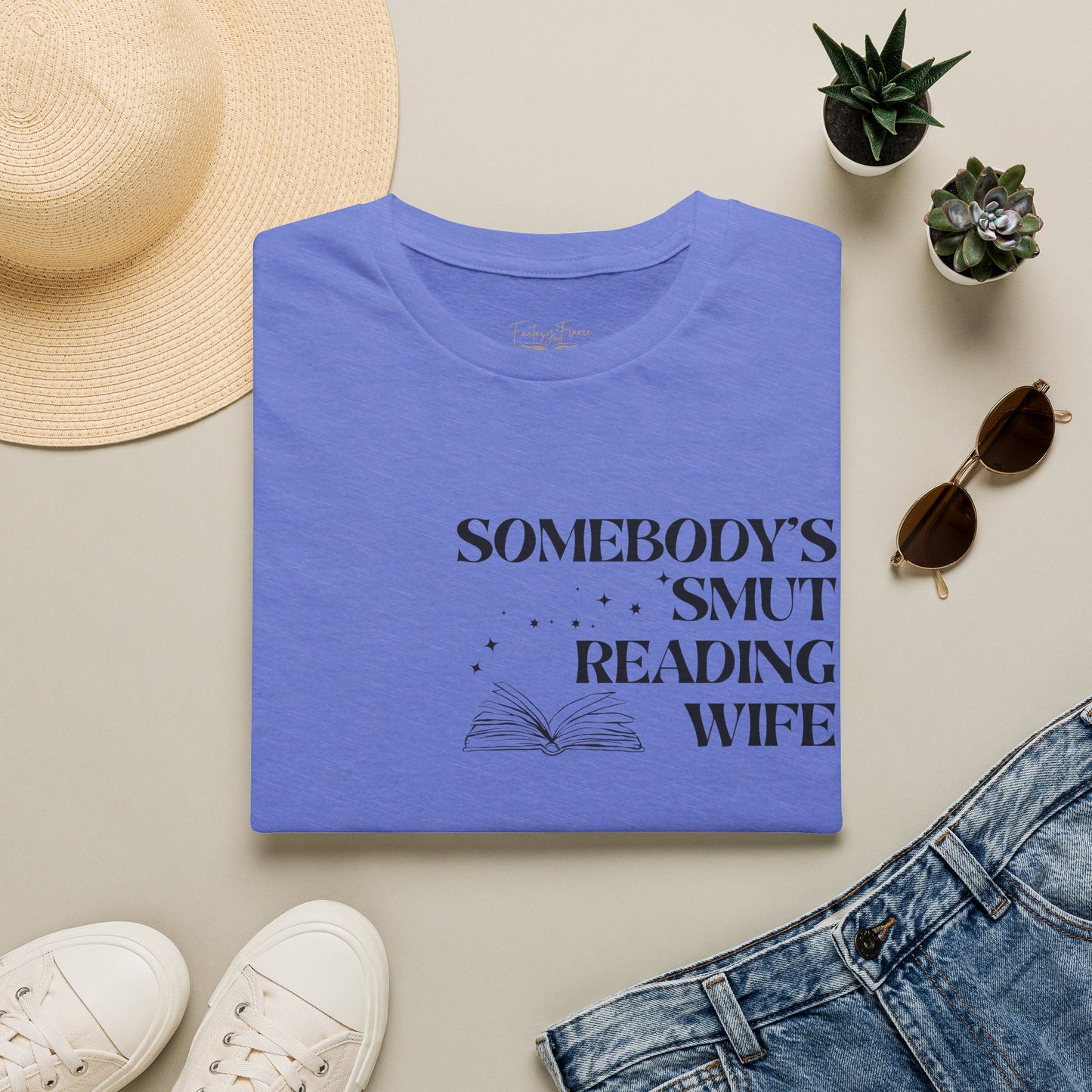 Somebody's Smut Reading Wife Cotton T-Shirt