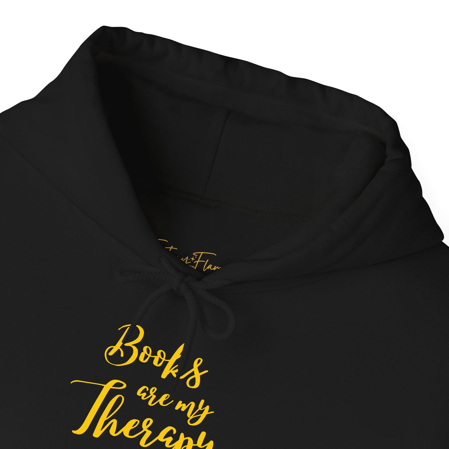 Books Are My Therapy (yellow script) Hoodie
