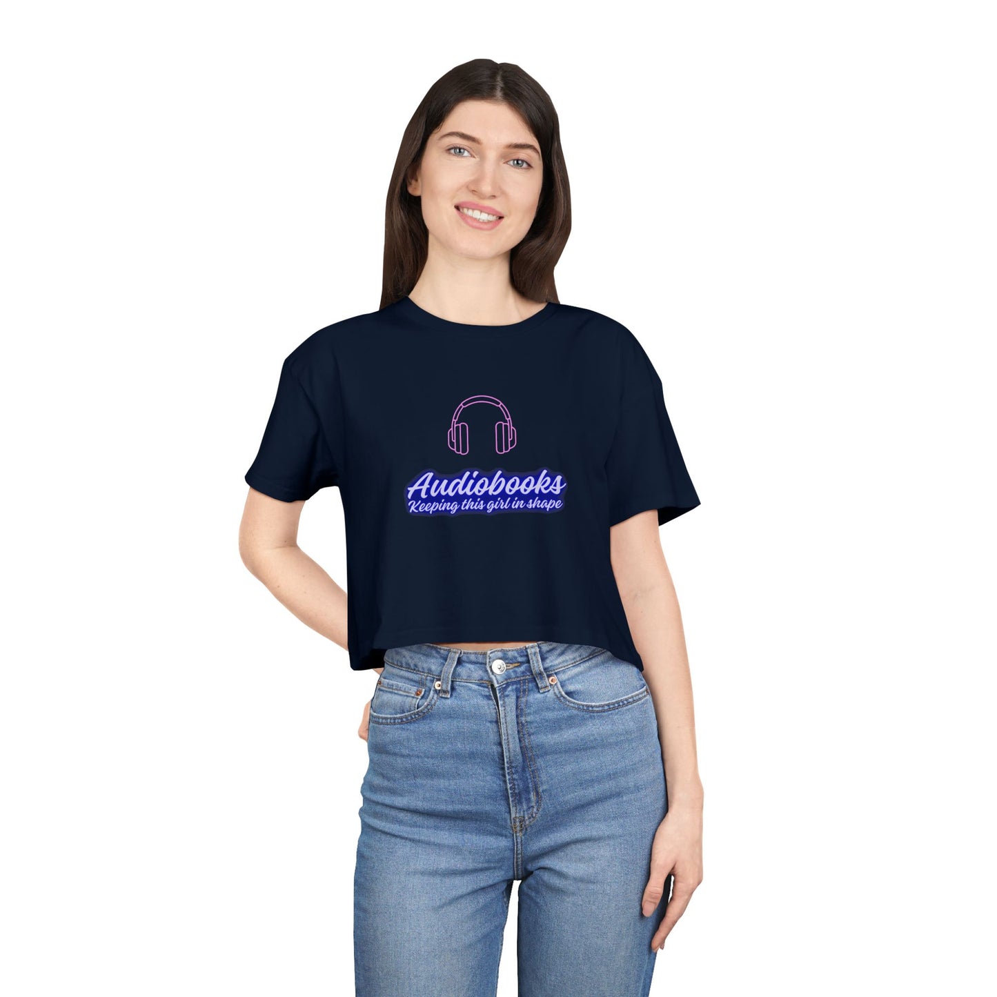 Audiobooks Crop Tee