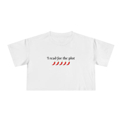 I Read For The Plot Crop Tee