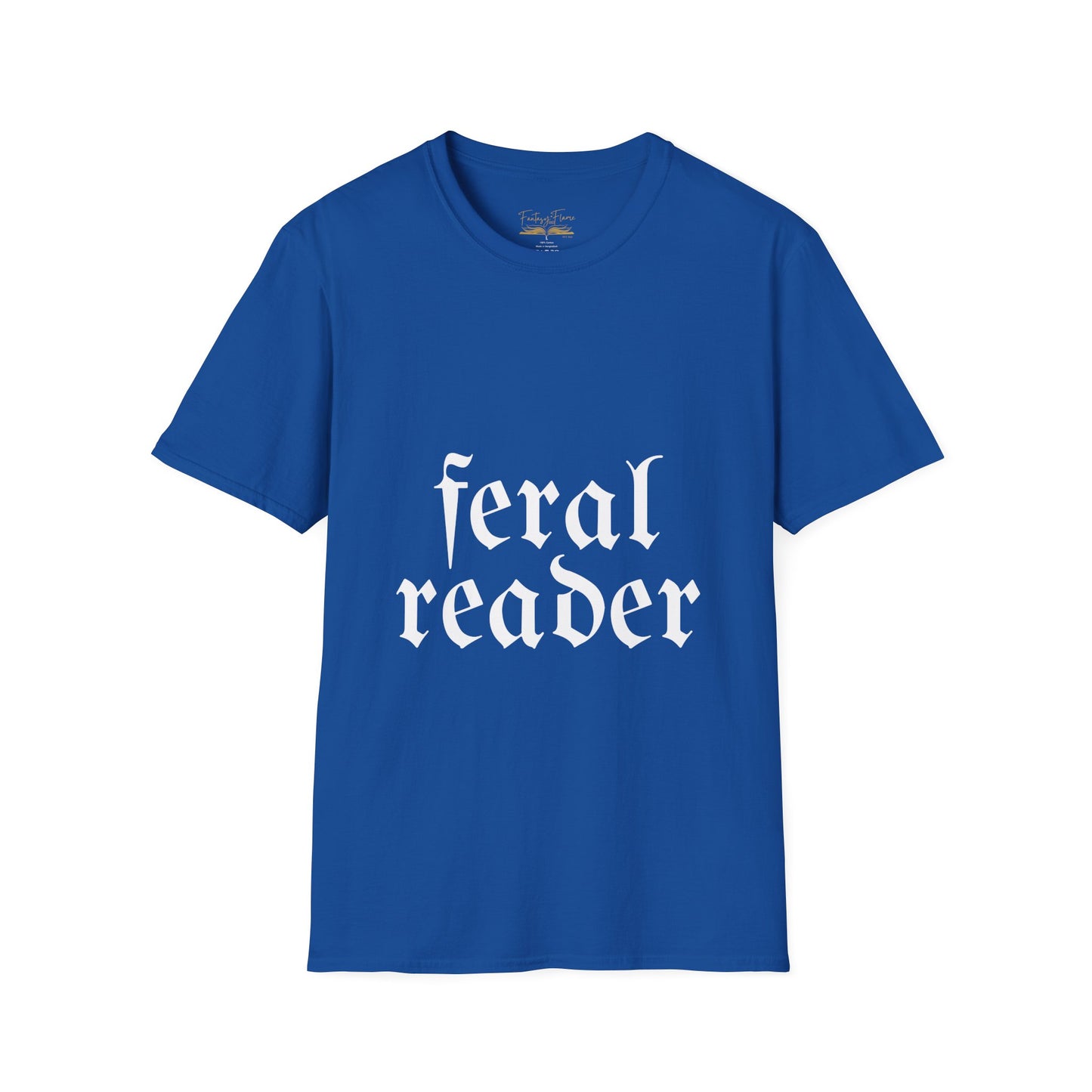 Feral Reader (white script) T-Shirt
