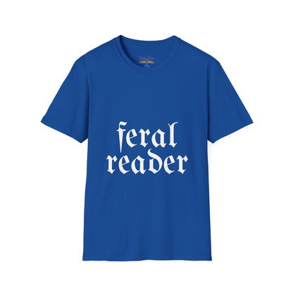 Feral Reader (white script) T-Shirt