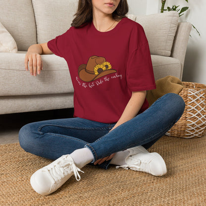 Ride The Cowboy (white script) cotton T-shirt