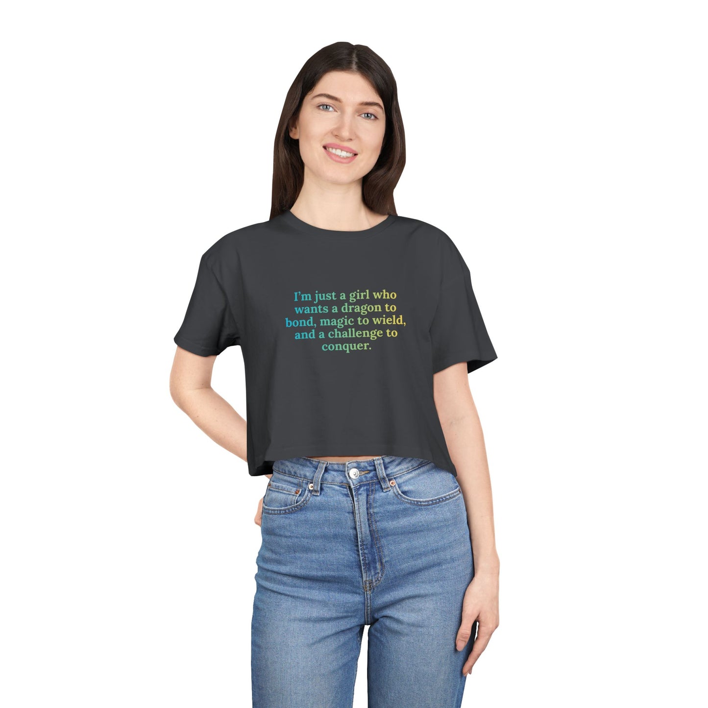 Just A Girl Crop Tee (alt)