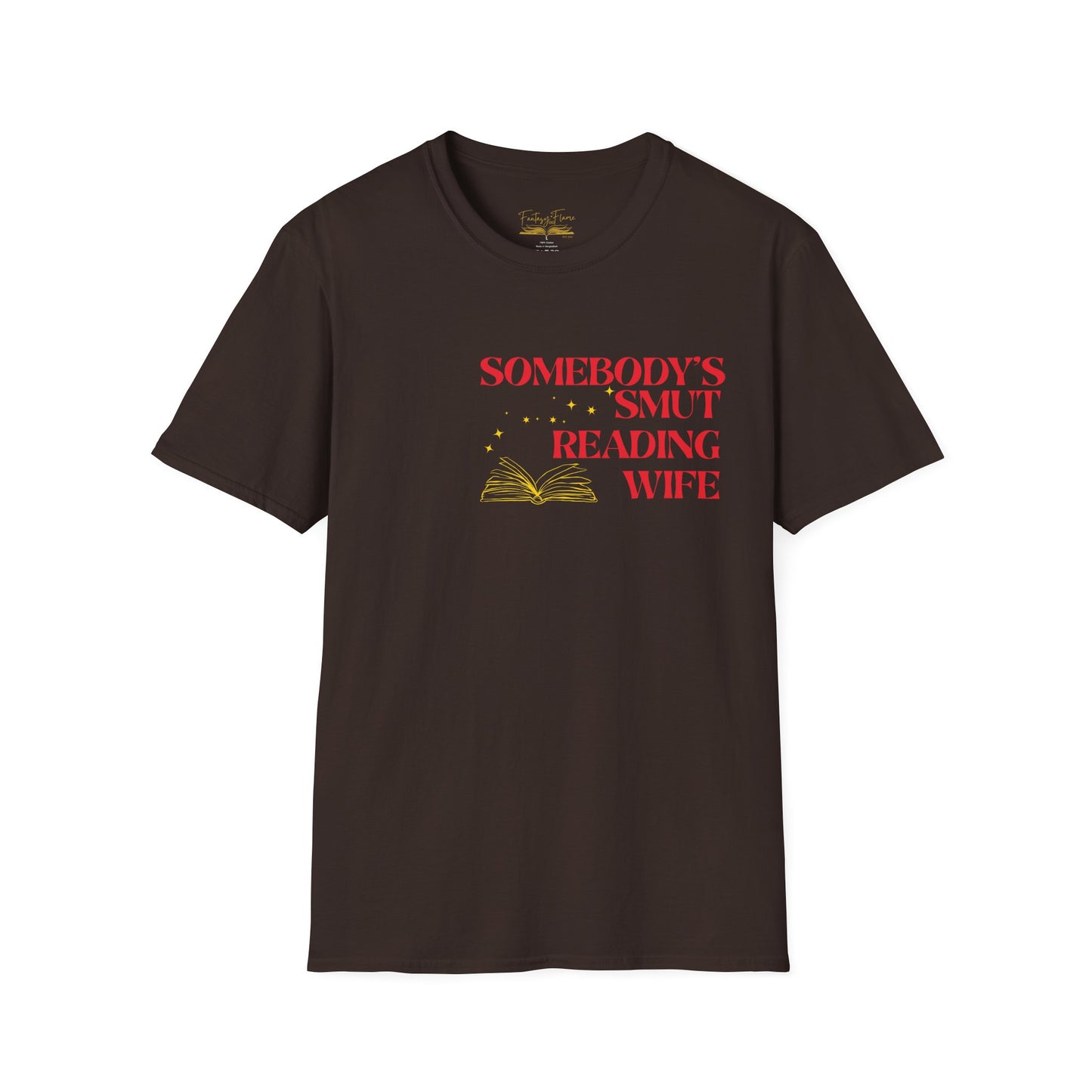 Somebody's Smut Reading Wife Cotton (red script) T-Shirt