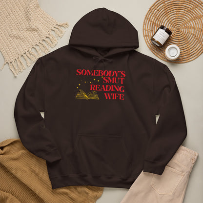 Somebody's Smut Reading Wife (yellow book) Hoodie