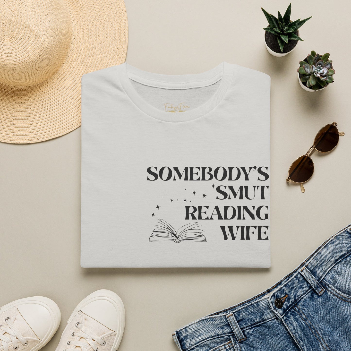 Somebody's Smut Reading Wife Cotton T-Shirt
