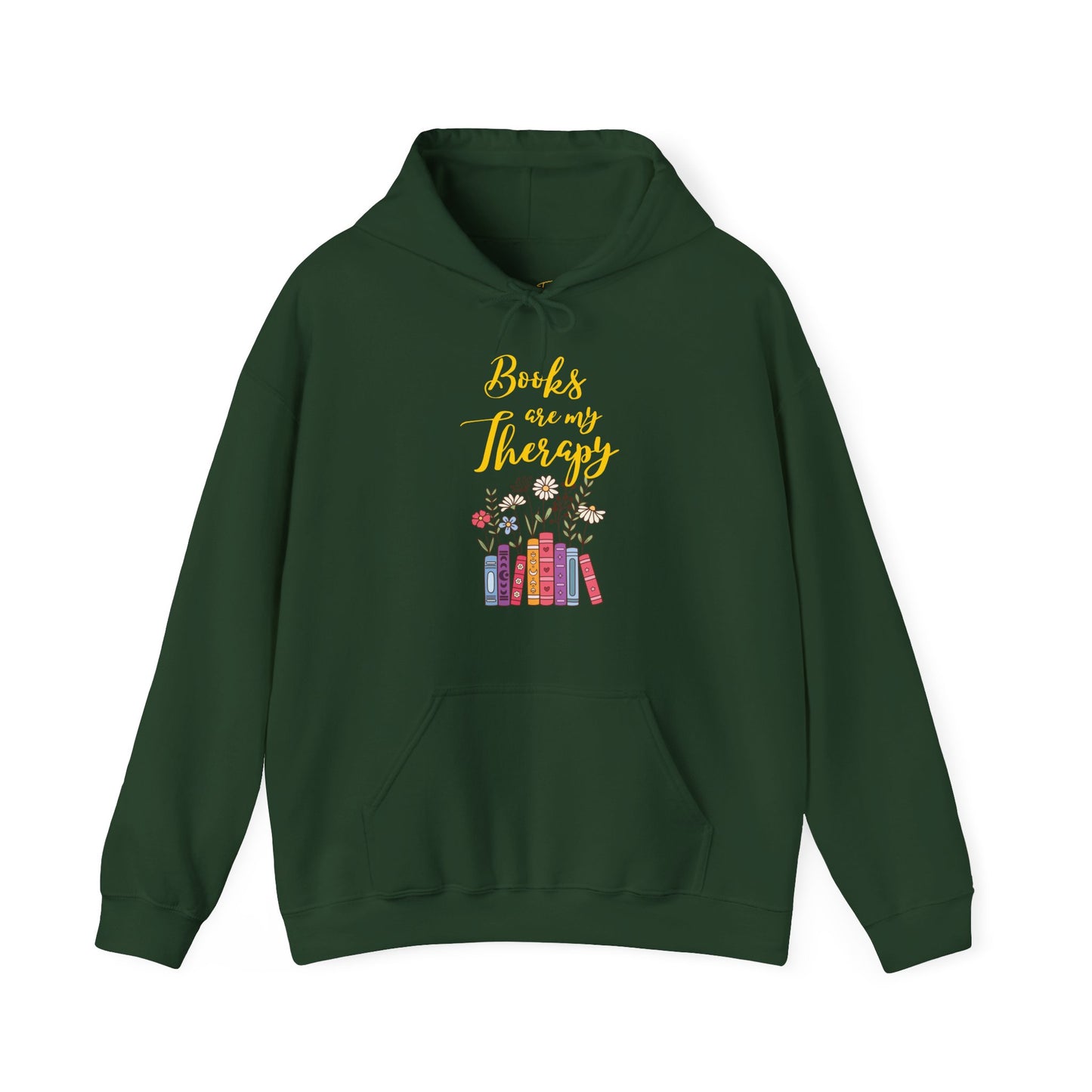 Books Are My Therapy (yellow script) Hoodie