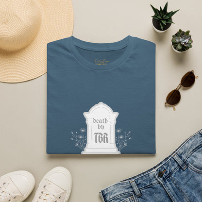 Death by TBR (grey script) Cotton T-Shirt