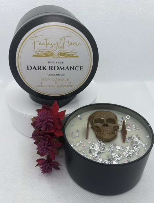 Dark Romance Trop Candle Front Skull