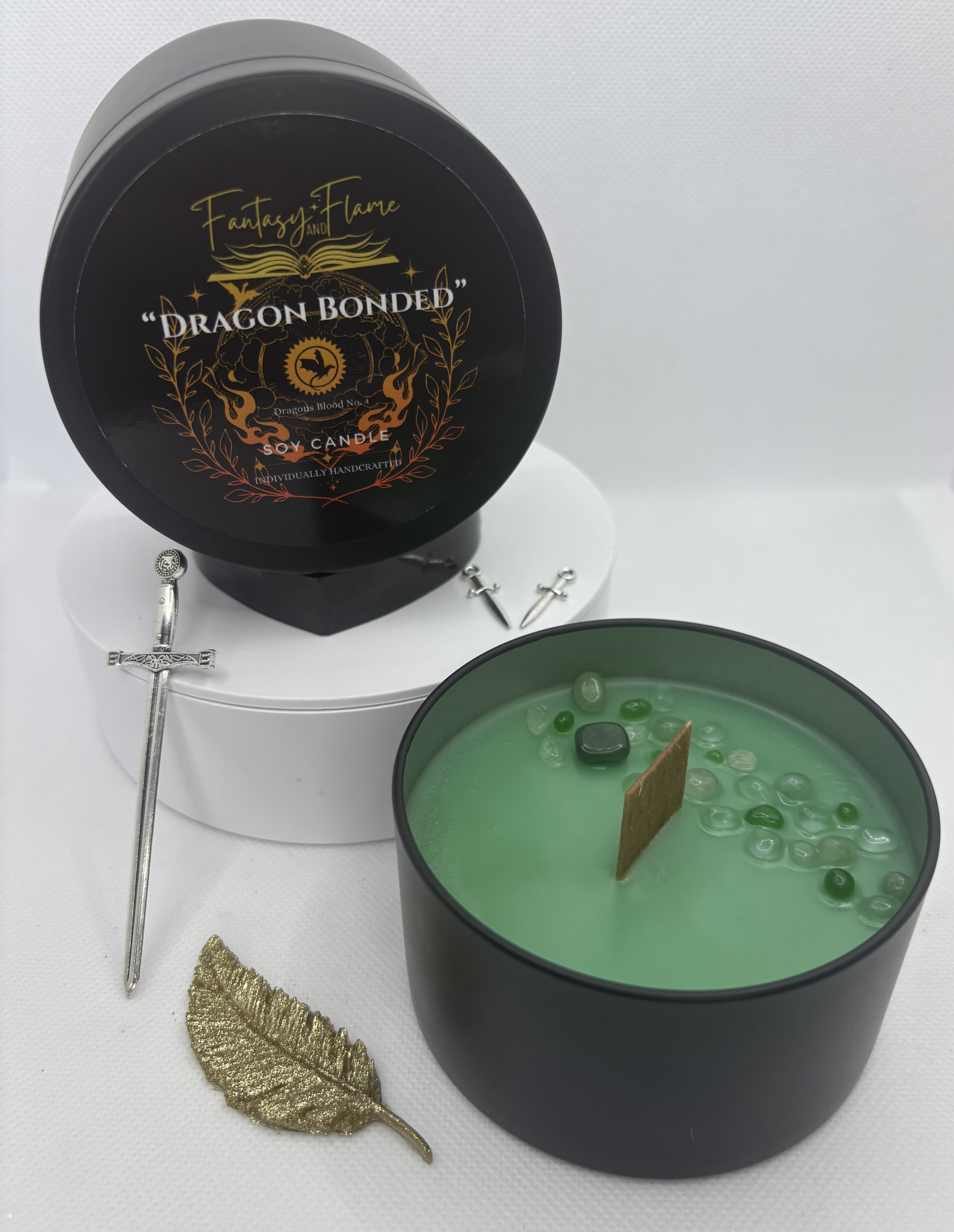 Green Dragon Bonded Candle