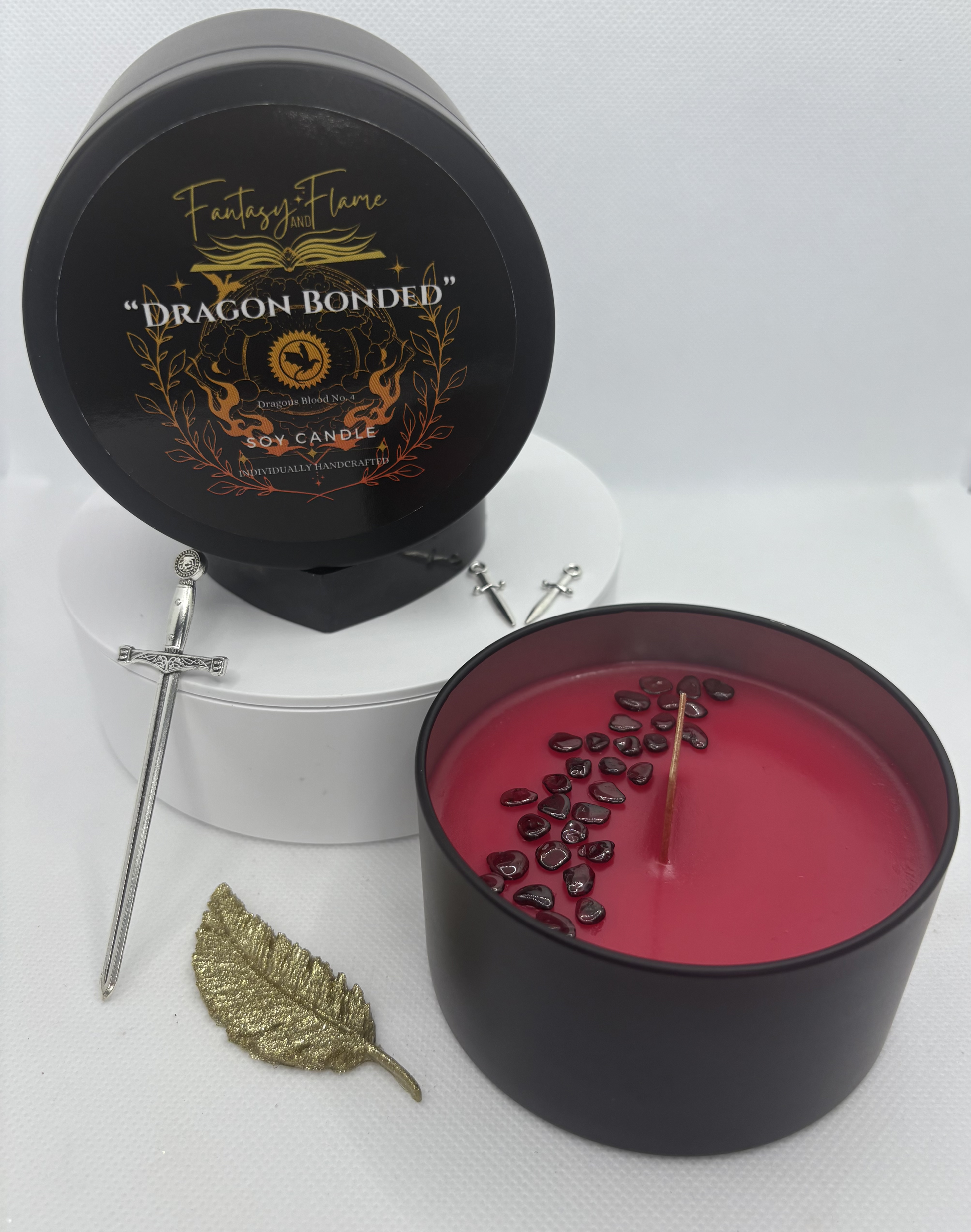 Red Dragon Bonded Candle