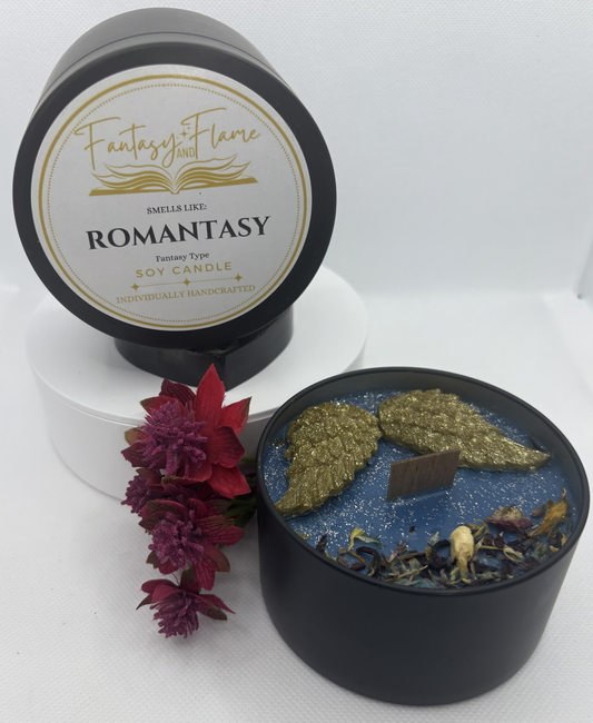 Romantasy Trope Candle Gold Wings
